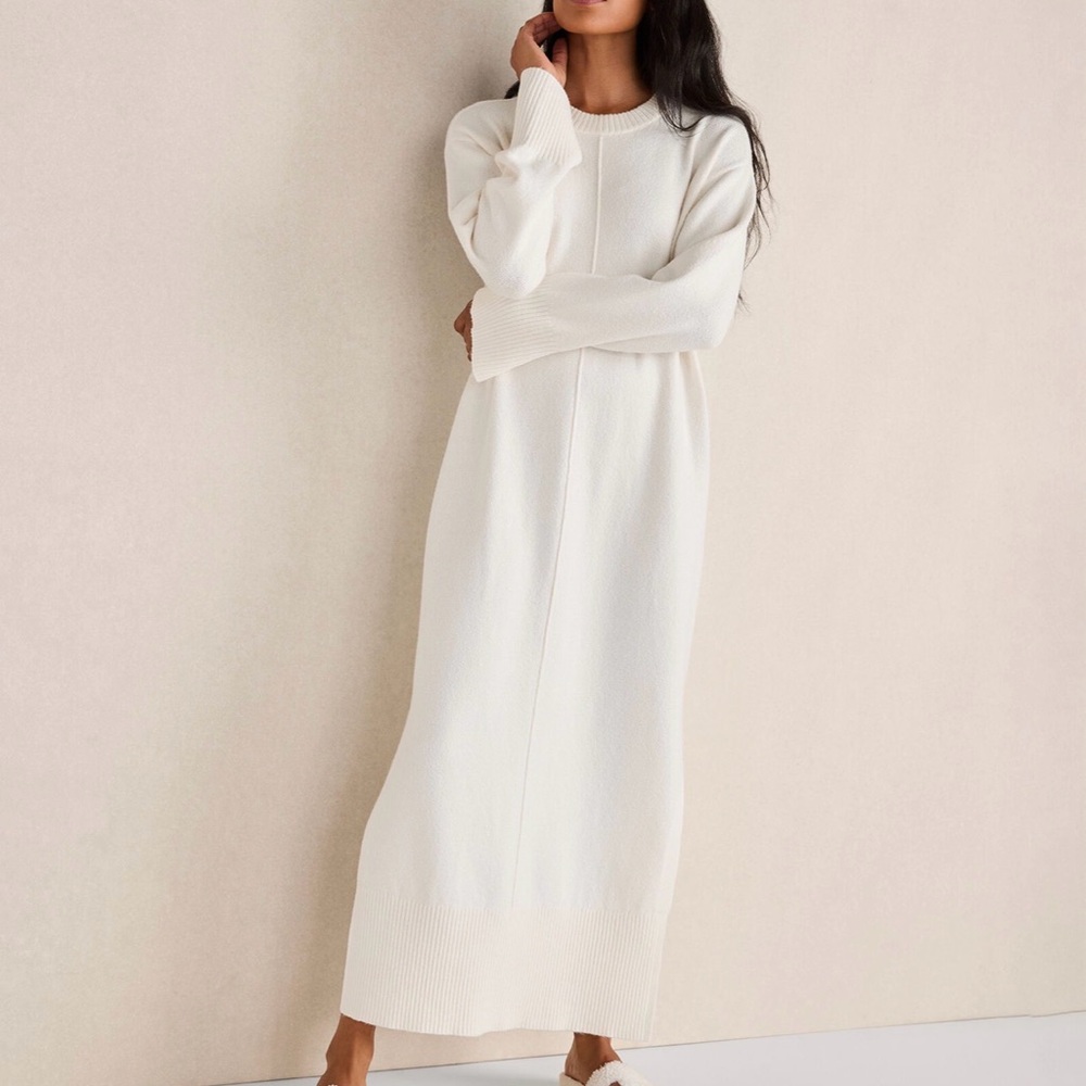 😊 NEW WITH TAGS. Haven Well Within Talbots Cream Long Sleeve Maxi Dress